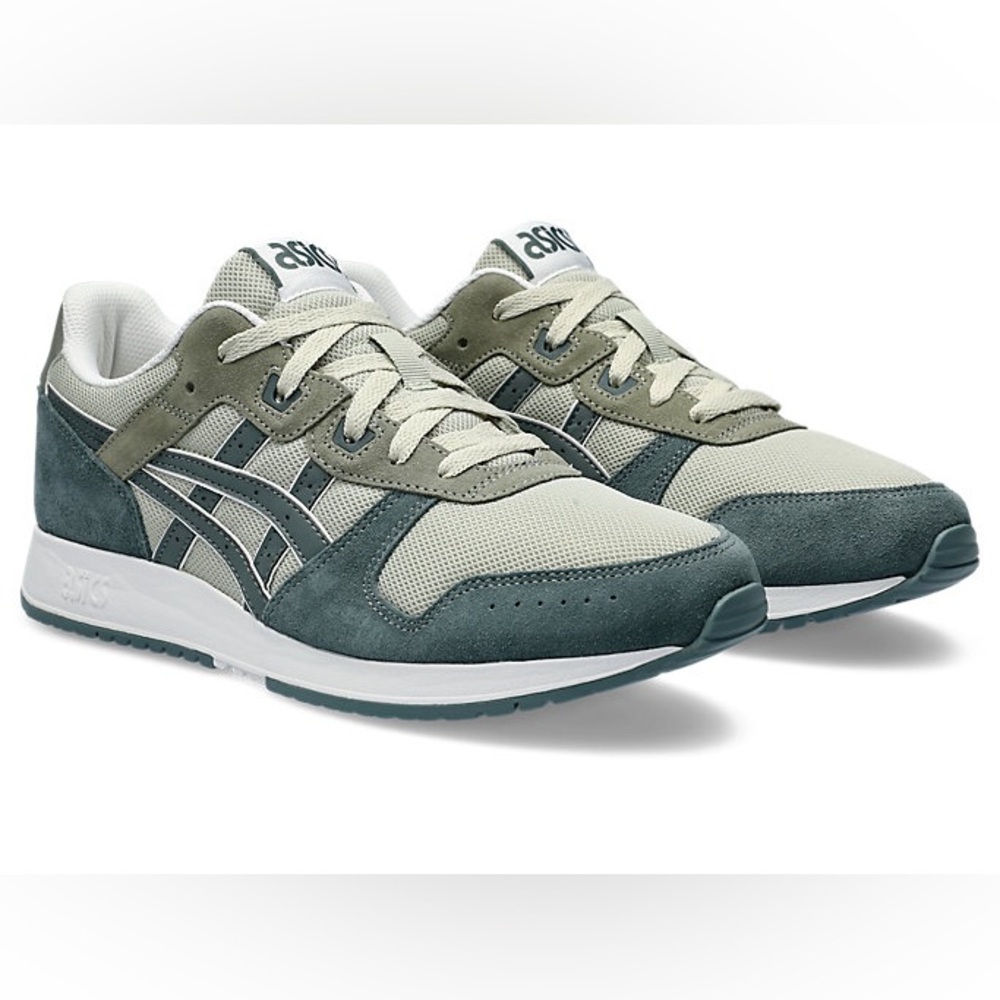 ASICS UNISEX Olive and Teal Running Shoes Size 6.5 like new!